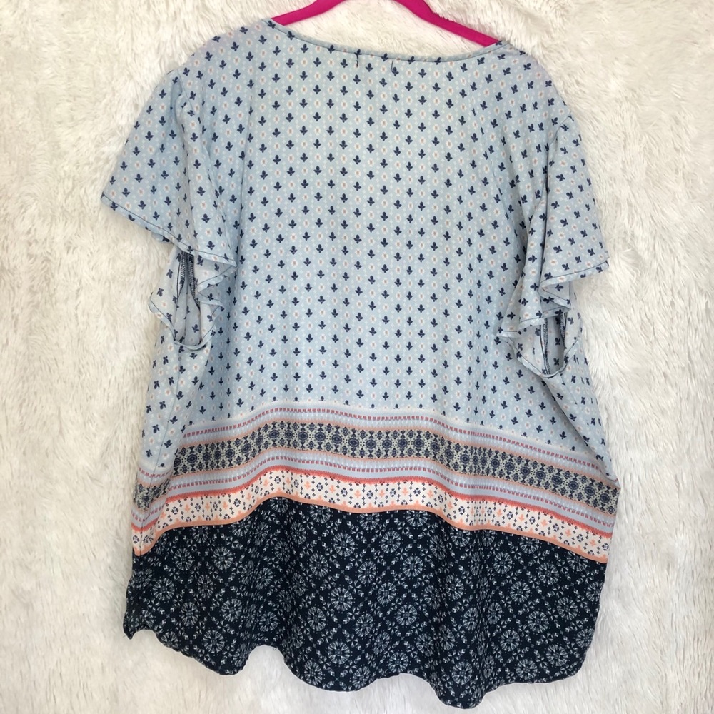 Women’s florals blouse tops size 3X - Picture 2 of 4